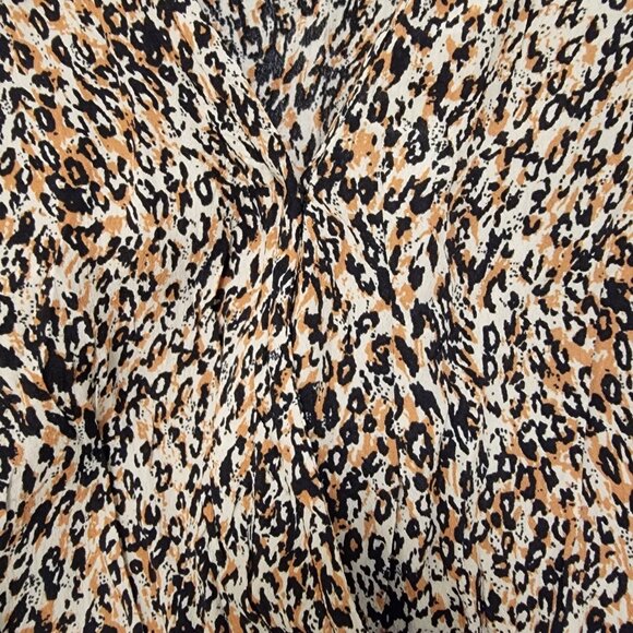 Volcom Sheer Leopard Print Crop Top True To This Long Sleeve Womens Size XS - Picture 2 of 10